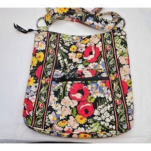 Vera Bradley Poppy Fields Quilted Fabric Crossbody Bag Floral RETIRED